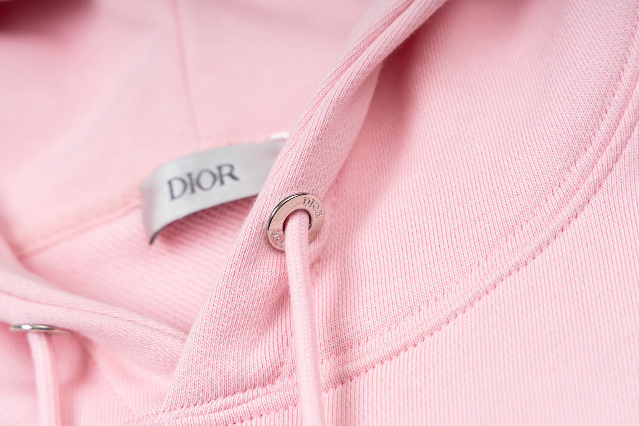 CD Icon Embroidered Cotton-Jersey Hoodie D19519909 — view 9