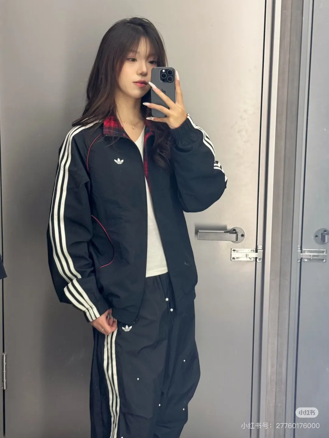Valentine's Day Reversible Plaid Track Jacket D20021764 — view 8