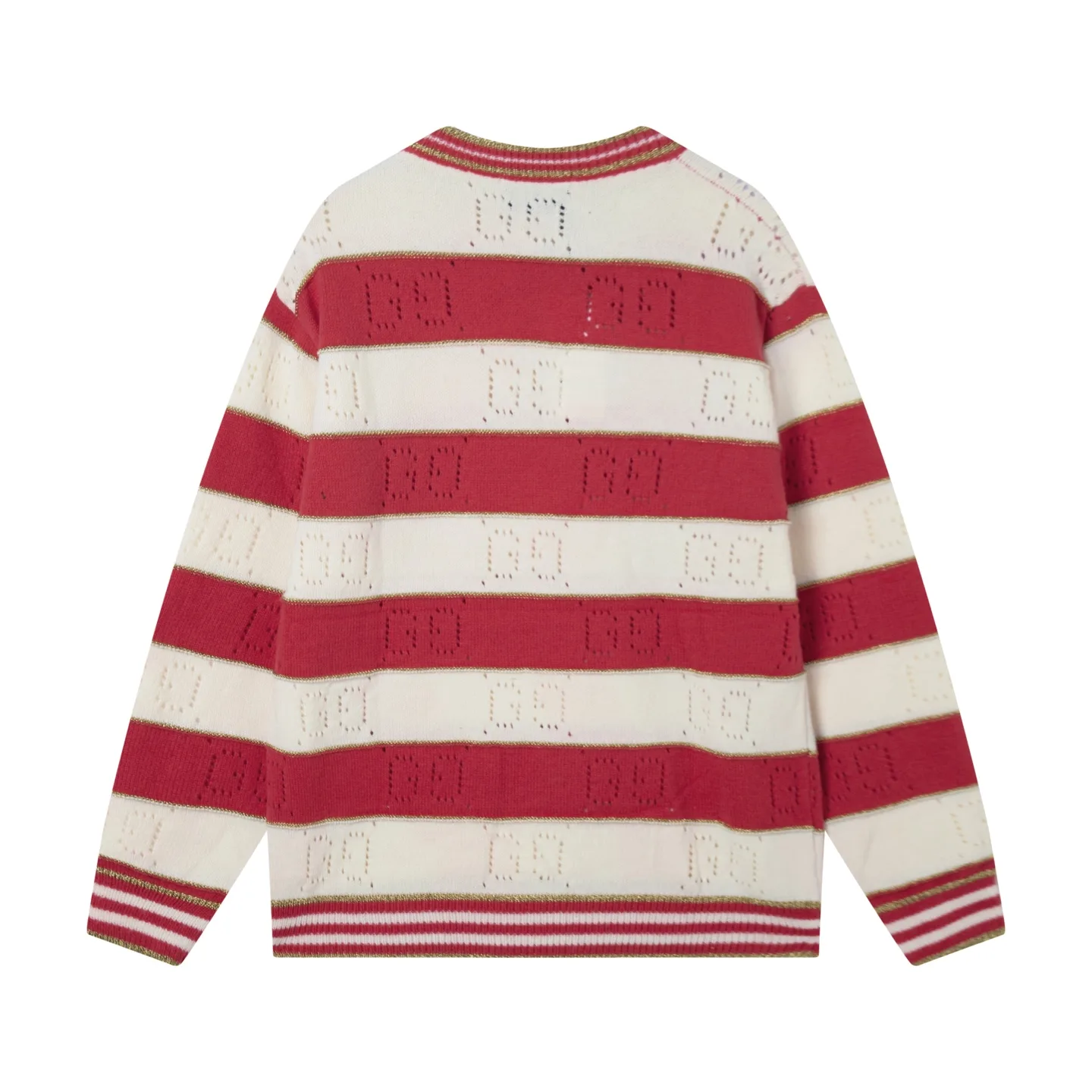 Striped GG Perforated Wool Sweater D20022069 — view 2