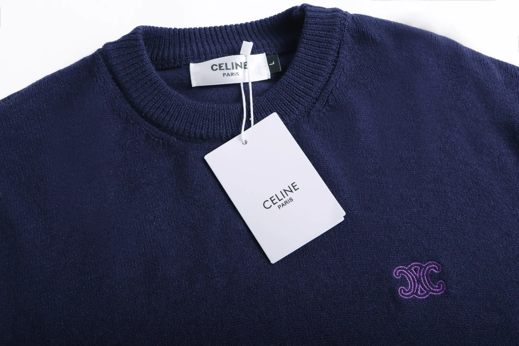 Logo-Embroidered Wool Crew-Neck Sweater D20022050 — view 5