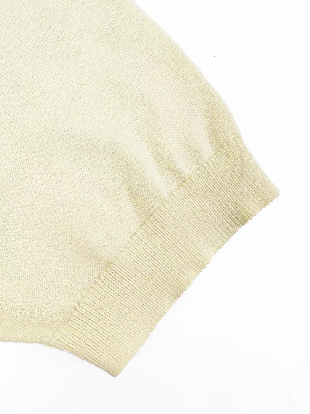 Anagram Embroidered Short-Sleeve Merino Wool Sweater D20021404 — view 6