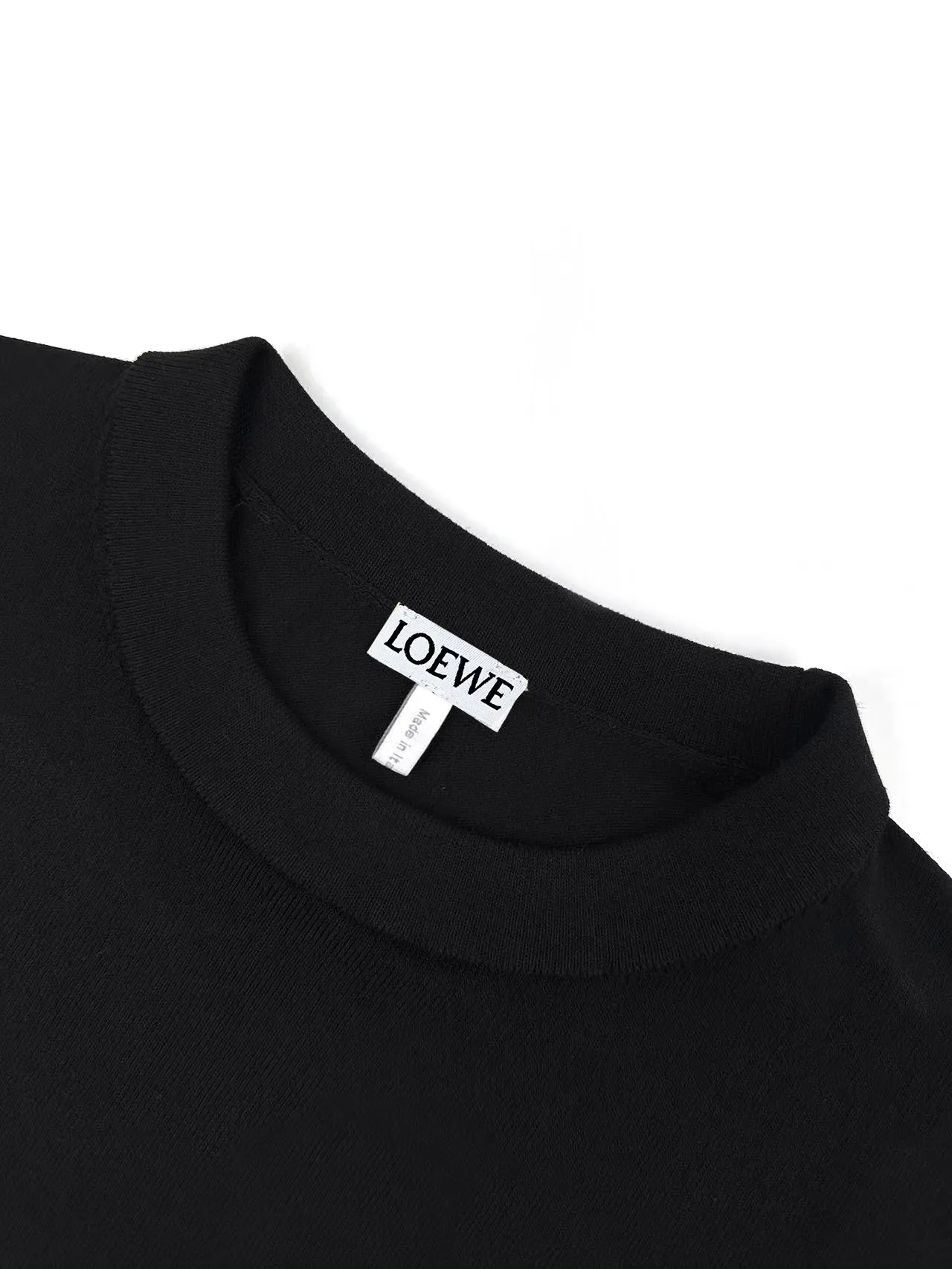 Anagram Embroidered Short-Sleeve Wool Sweater D20021403 — view 3