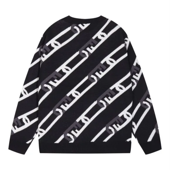 FF Logo Chain Jacquard Crew-Neck Sweater D20022072 — view 2