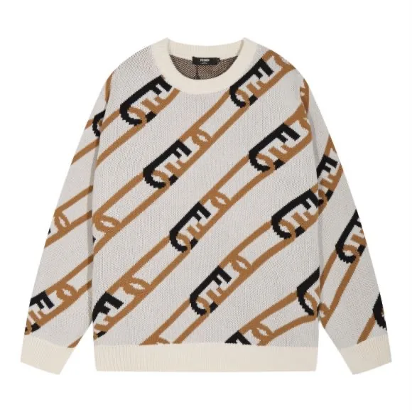 FF Logo Chain Jacquard Crew-Neck Sweater D20022073