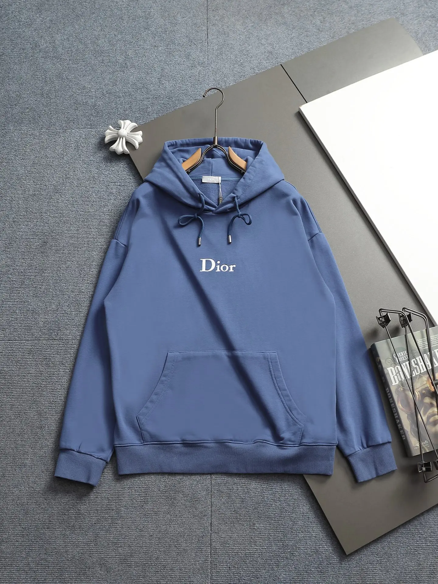 Logo Embroidery Cotton-Blend Hoodie D20022017