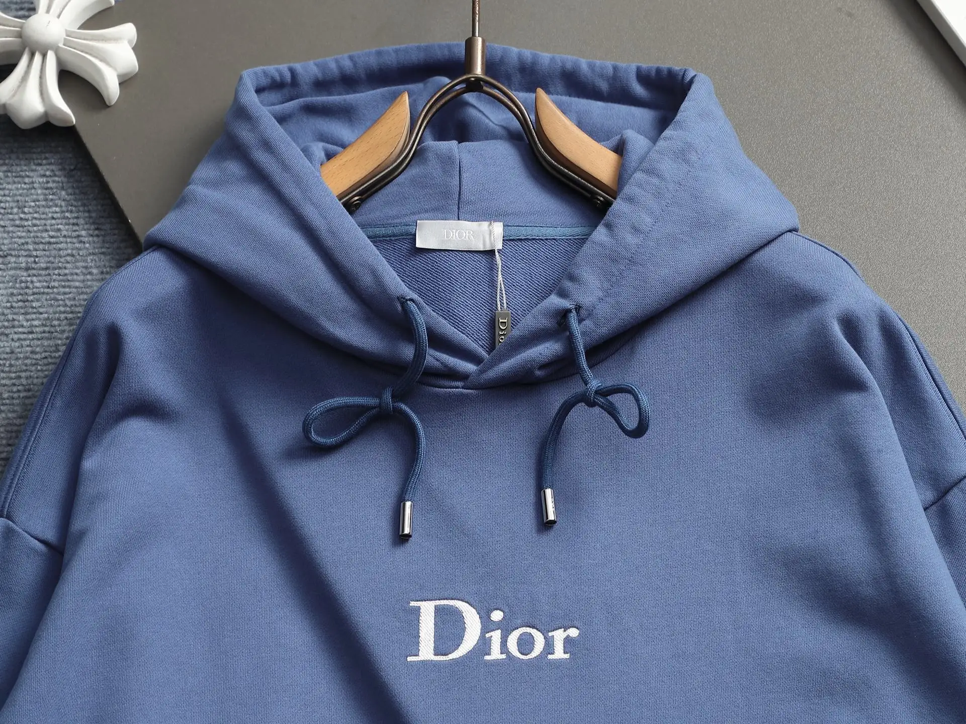 Logo Embroidery Cotton-Blend Hoodie D20022017 — view 2