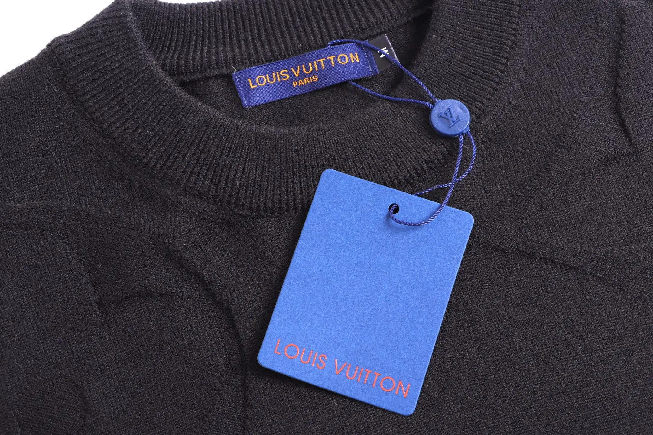 Monogram Intarsia Wool Crew-Neck Sweater D20022053 — view 3