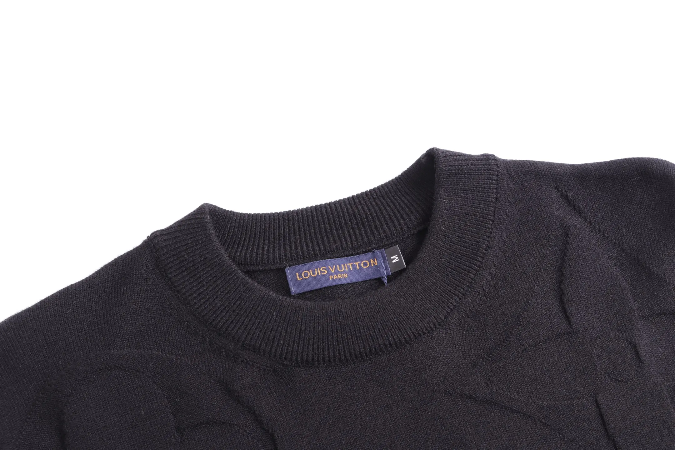 Monogram Intarsia Wool Crew-Neck Sweater D20022053 — view 4