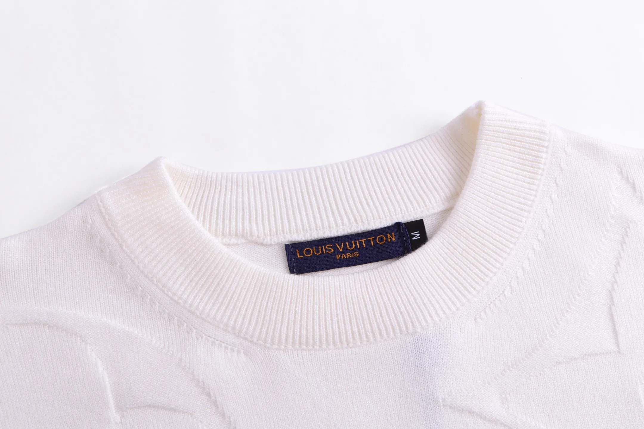 Monogram Debossed Wool Crew-Neck Sweater D20022054 — view 3
