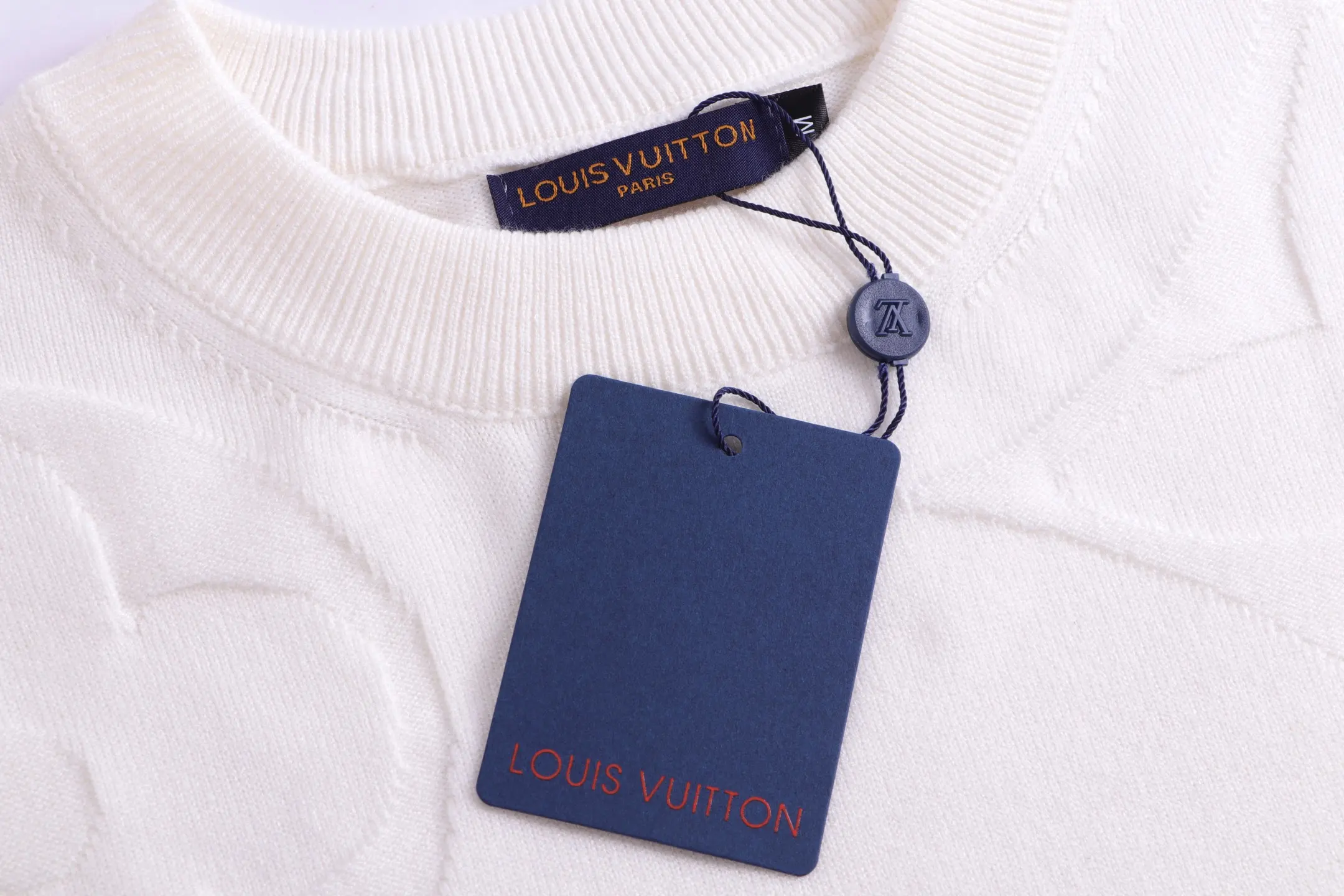 Monogram Debossed Wool Crew-Neck Sweater D20022054 — view 4