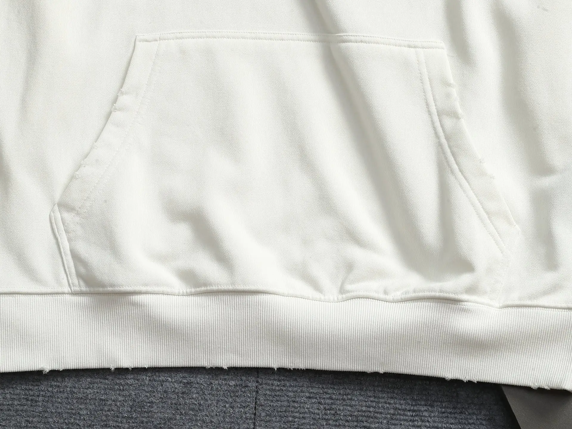 Logo-Embroidered Distressed Cotton Hoodie D20022019 — view 3