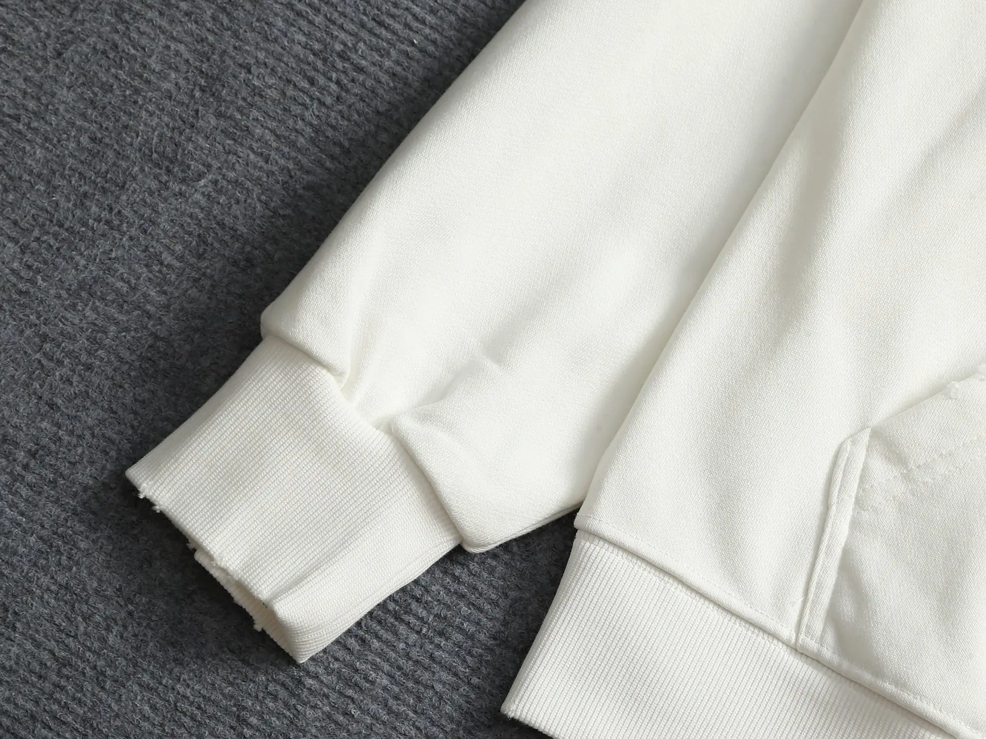 Logo-Embroidered Distressed Cotton Hoodie D20022019 — view 4