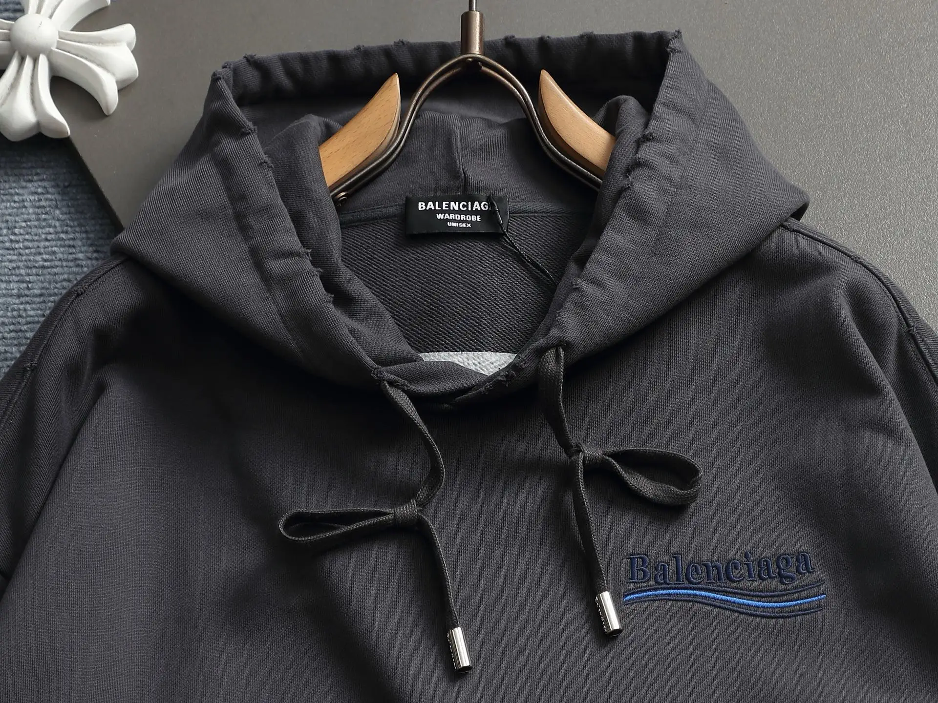 Political Campaign Logo Distressed Hoodie D20022022 — view 2