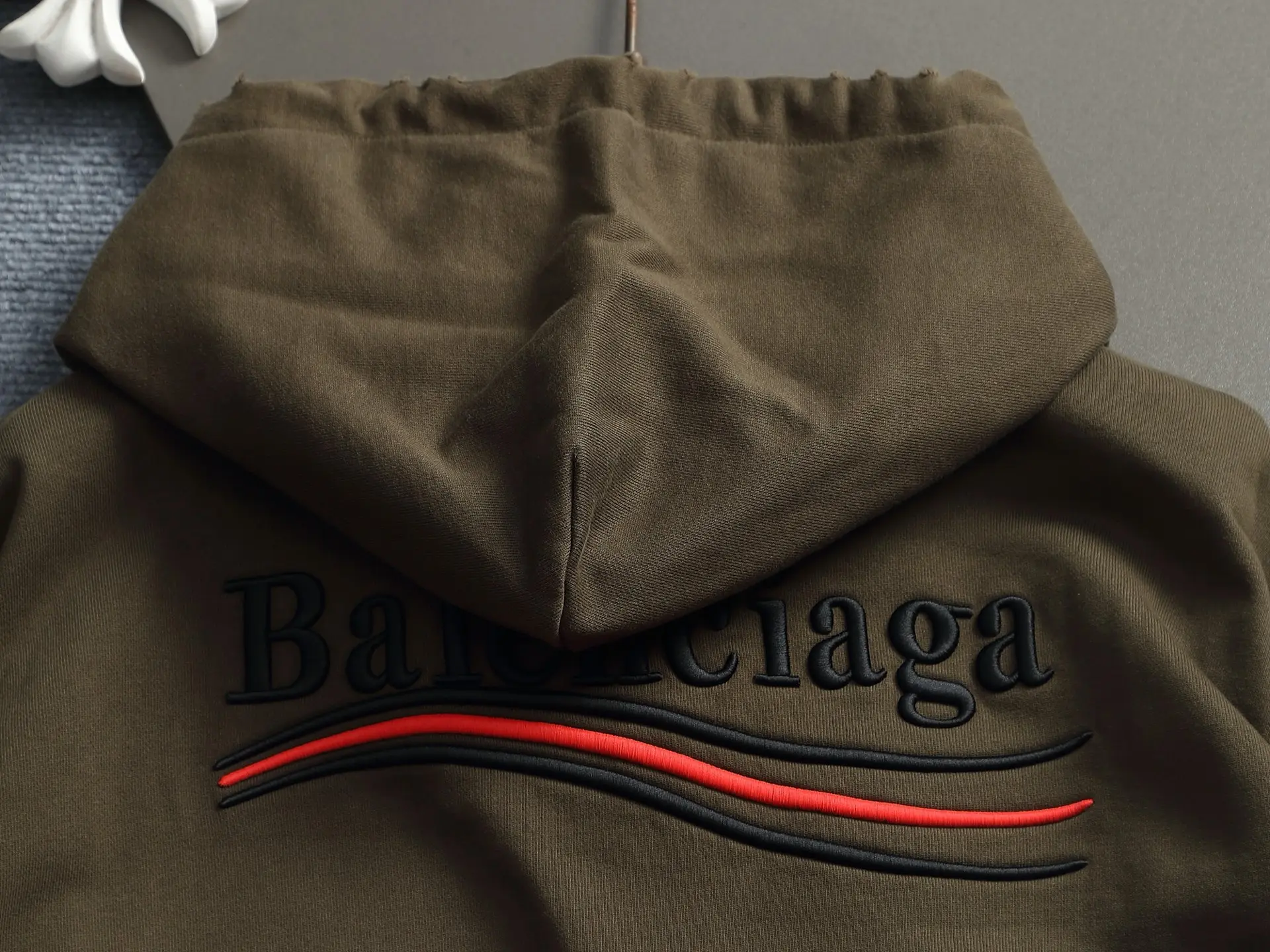 Distressed Logo Embroidery Oversized Hoodie D20022021 — view 11