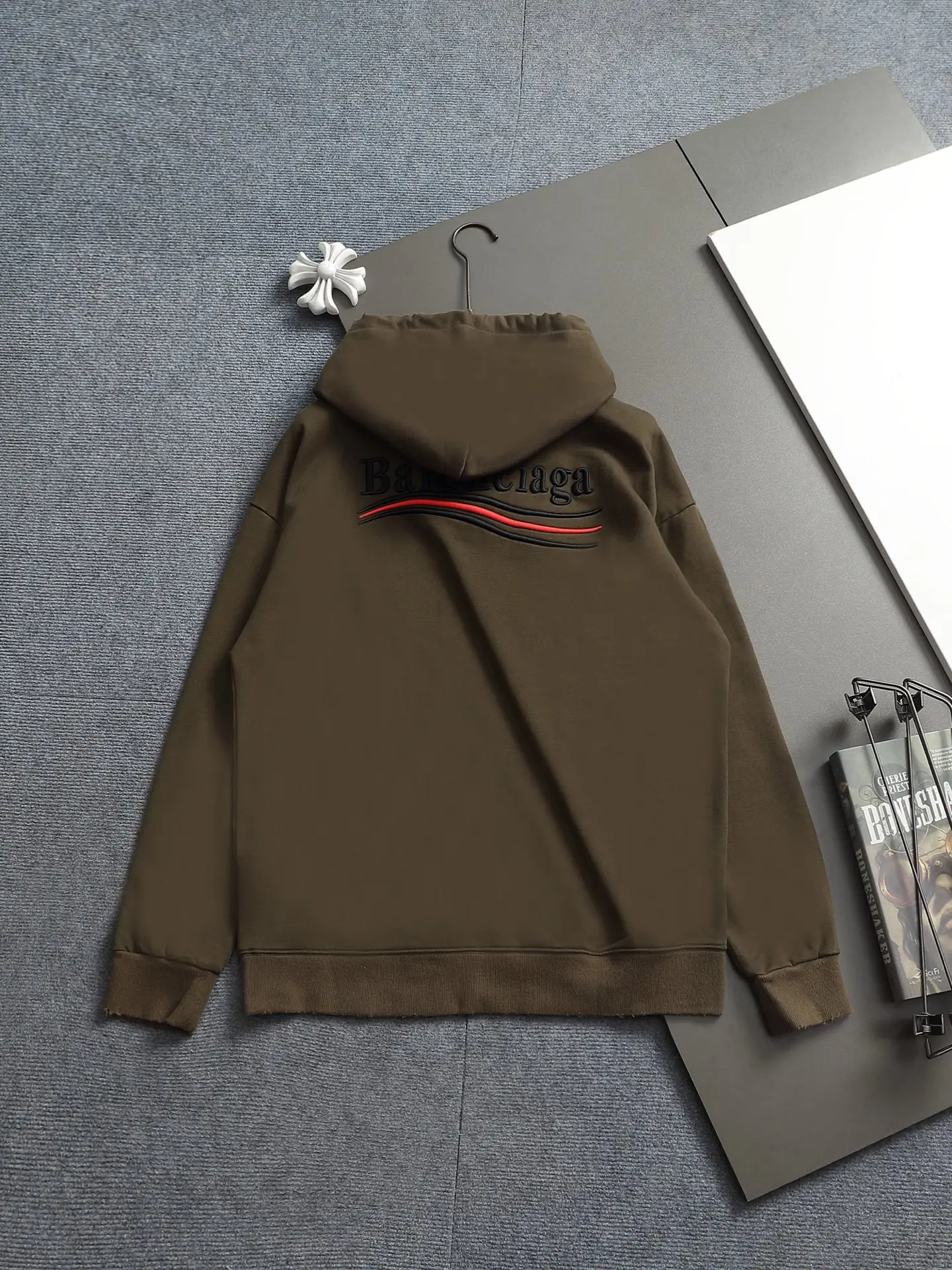 Distressed Logo Embroidery Oversized Hoodie D20022021 — view 13