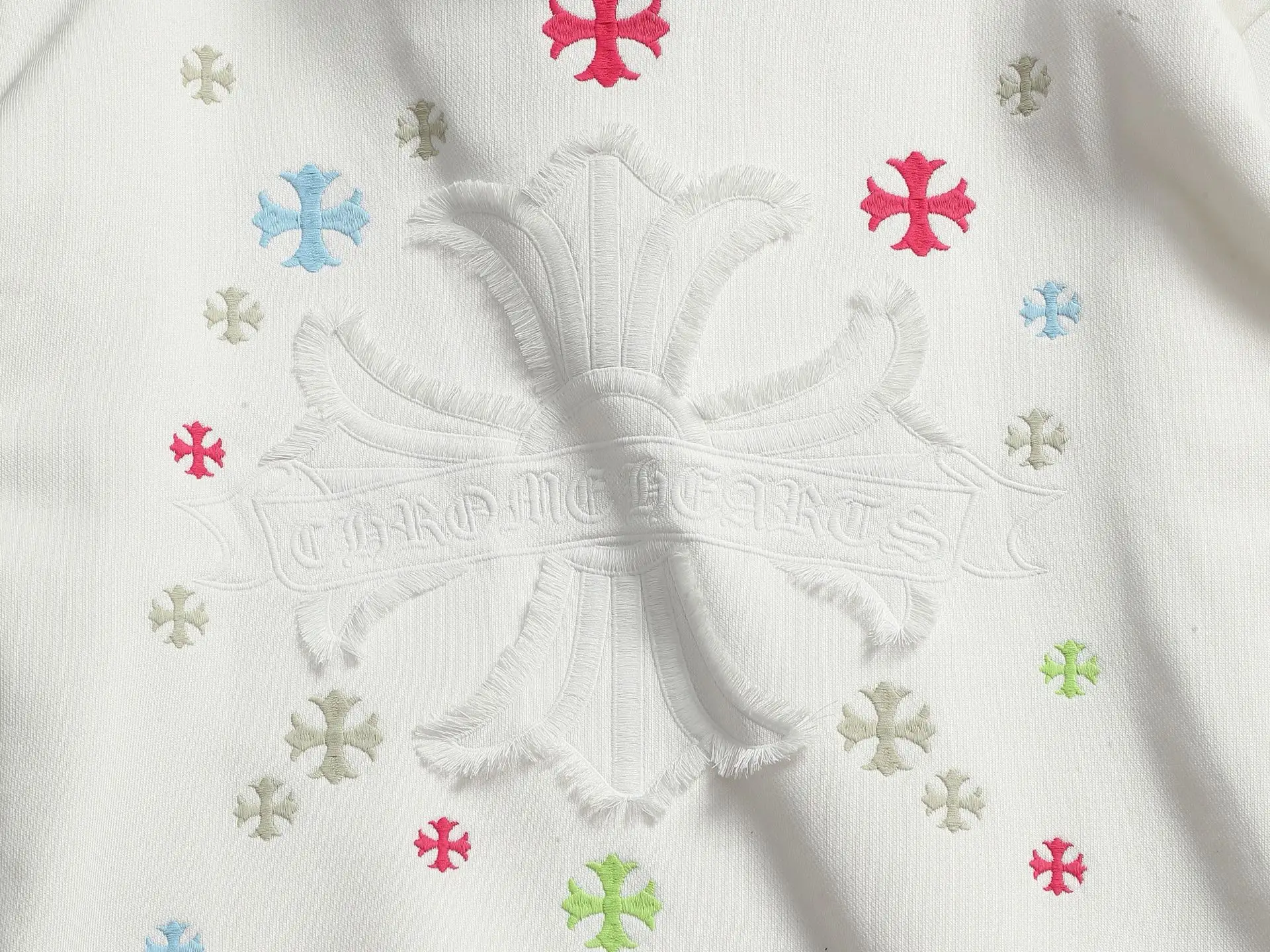Chrome Hearts Cross Embroidery Acid-Wash Hoodie D20022015 — view 12