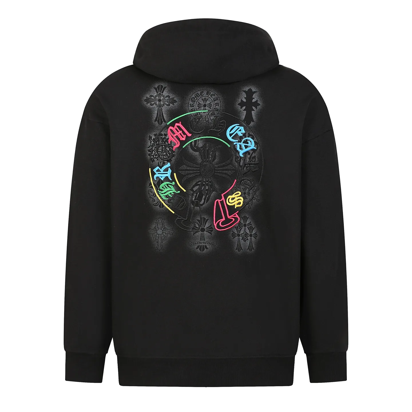 Embroidered Logo Cotton-Blend Hoodie D20020340 — view 2