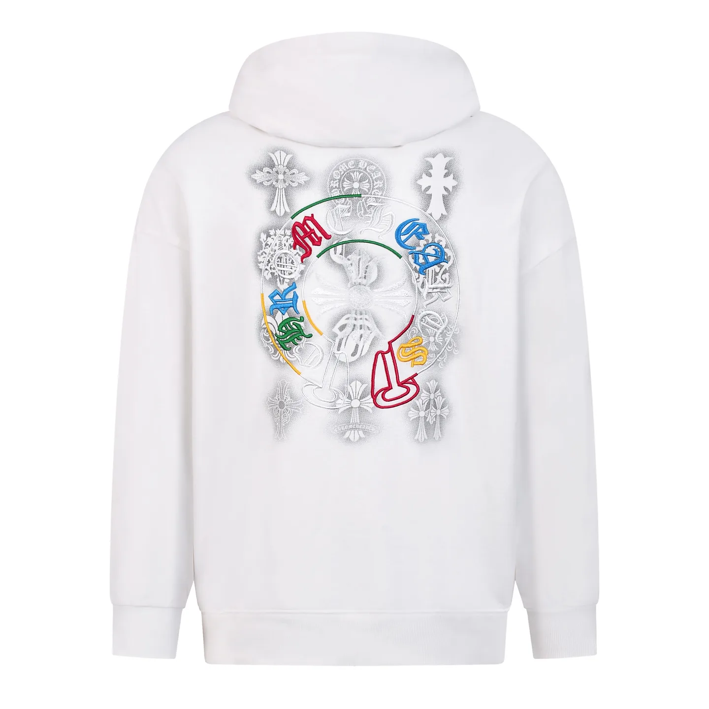 Embroidered Logo Cotton-Blend Hoodie D20020339 — view 3