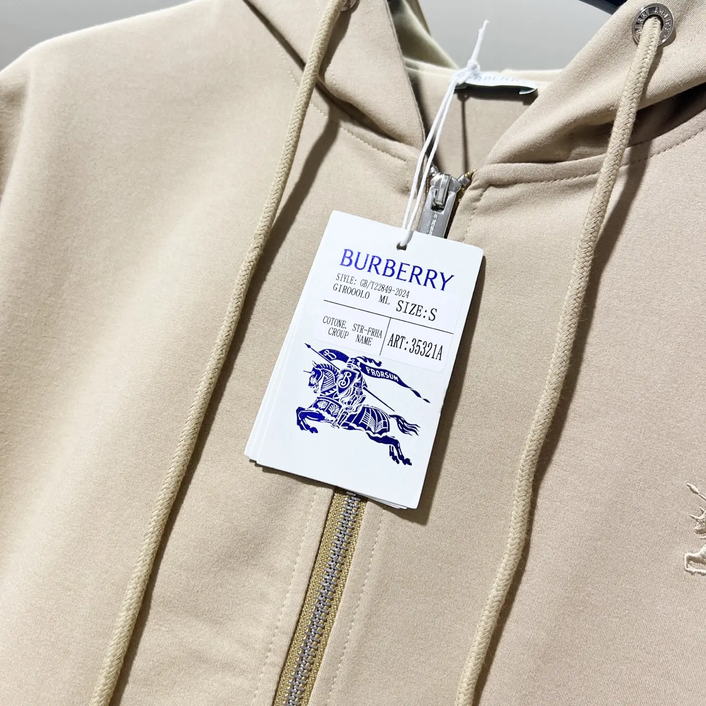Check-Trim Embroidered Zip-Up Hoodie D20020057 — view 5
