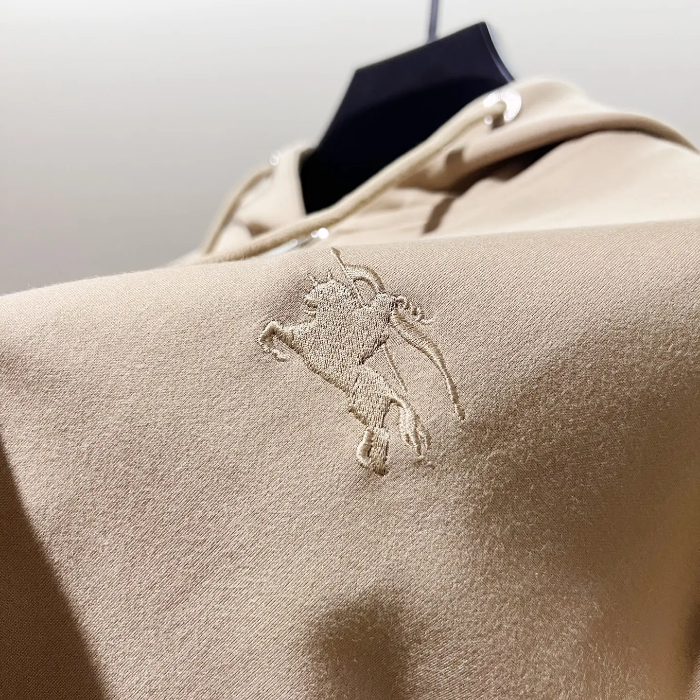 Check-Trim Embroidered Zip-Up Hoodie D20020057 — view 6