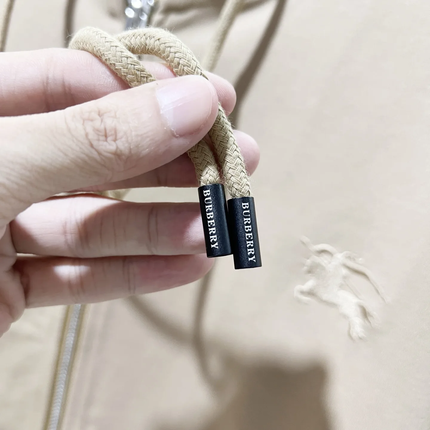 Check-Trim Embroidered Zip-Up Hoodie D20020057 — view 7