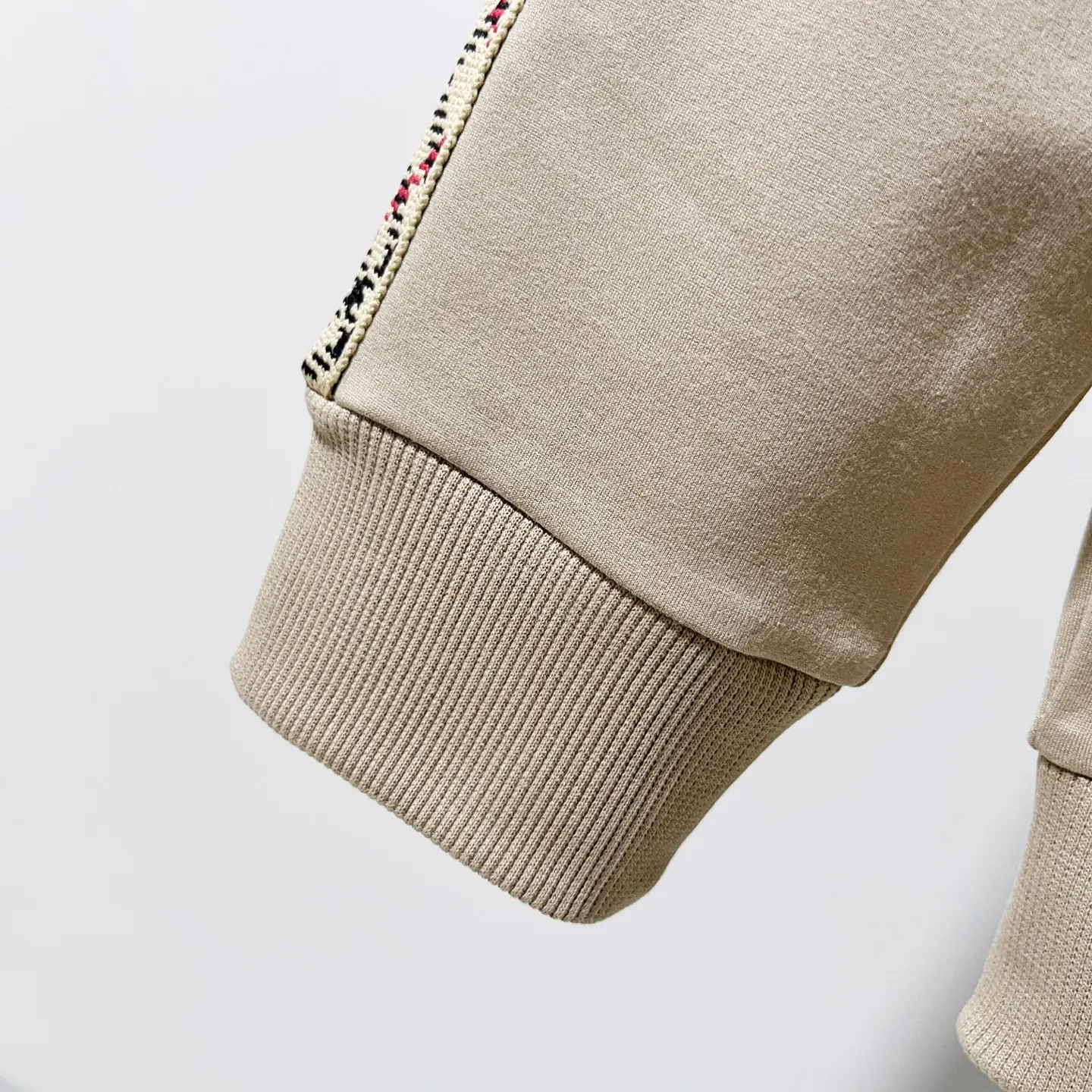 Check-Trim Embroidered Zip-Up Hoodie D20020057 — view 8