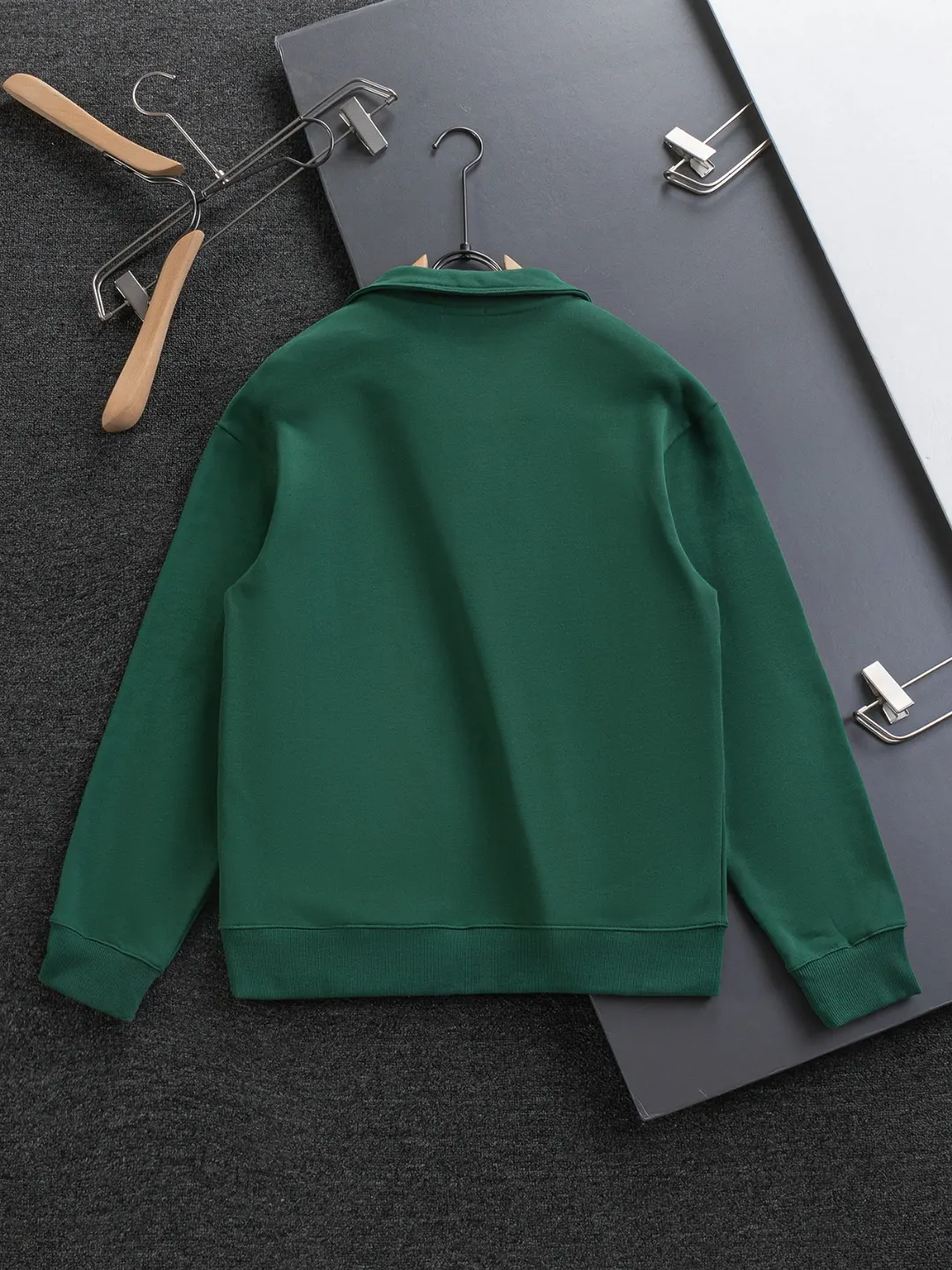 Logo-Embroidered Quarter-Zip Cotton Sweatshirt D20022832 — view 4