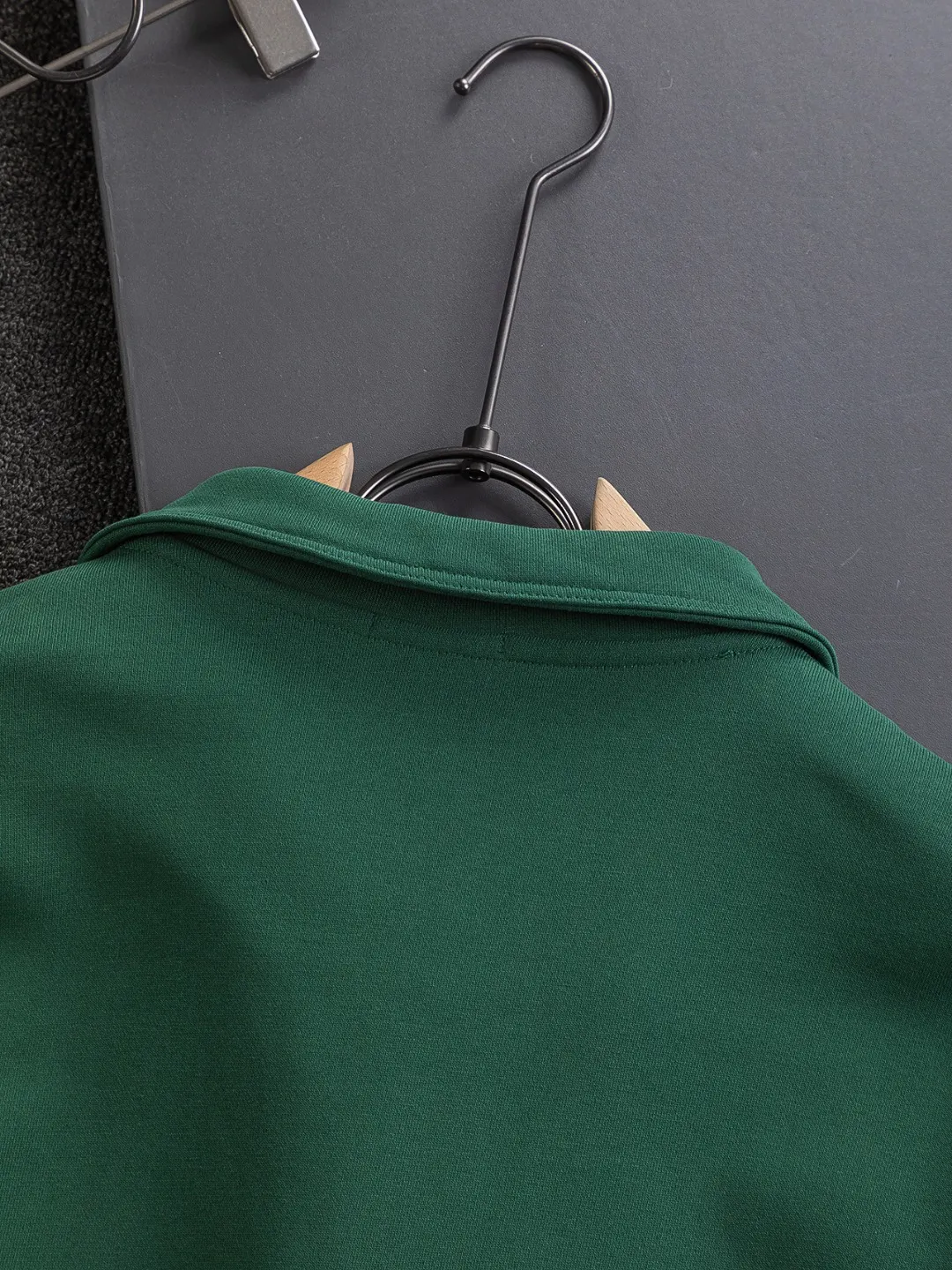 Logo-Embroidered Quarter-Zip Cotton Sweatshirt D20022832 — view 6