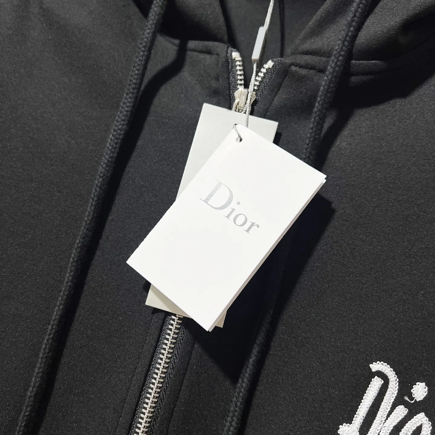 Logo-Embroidered Zip-Up Hoodie with Taped Sleeves D20020063 — view 5