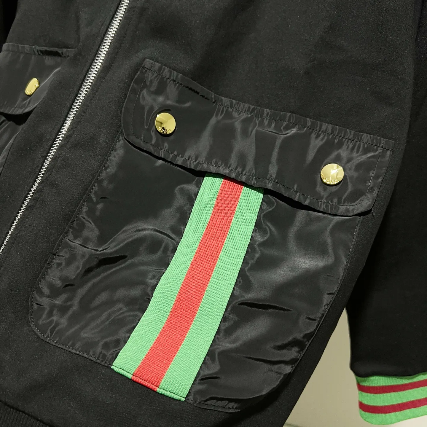 Web-Stripe Zip-Up Hooded Jacket D20020076 — view 7