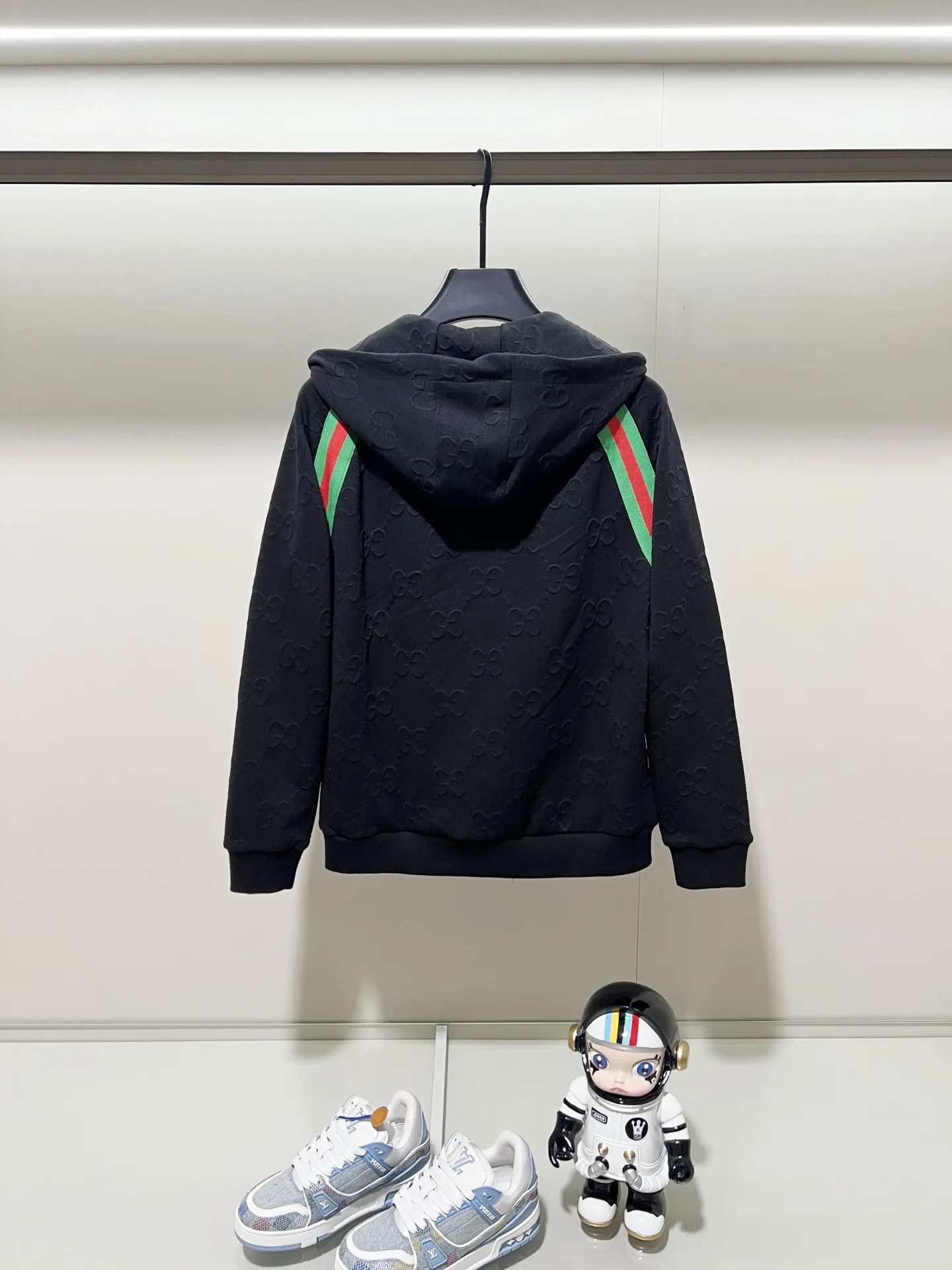 Web-Stripe GG Monogram Zip-Up Hoodie D20020072 — view 2