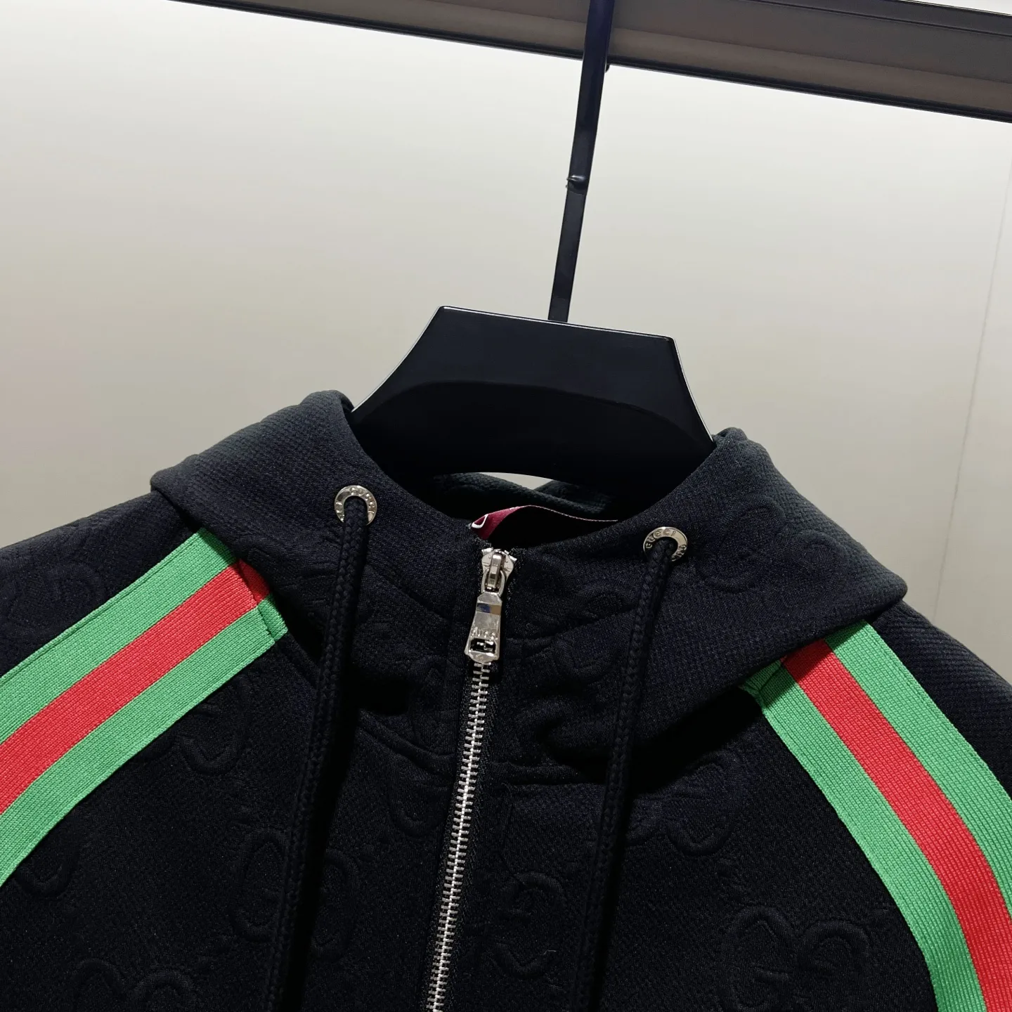 Web-Stripe GG Monogram Zip-Up Hoodie D20020072 — view 3