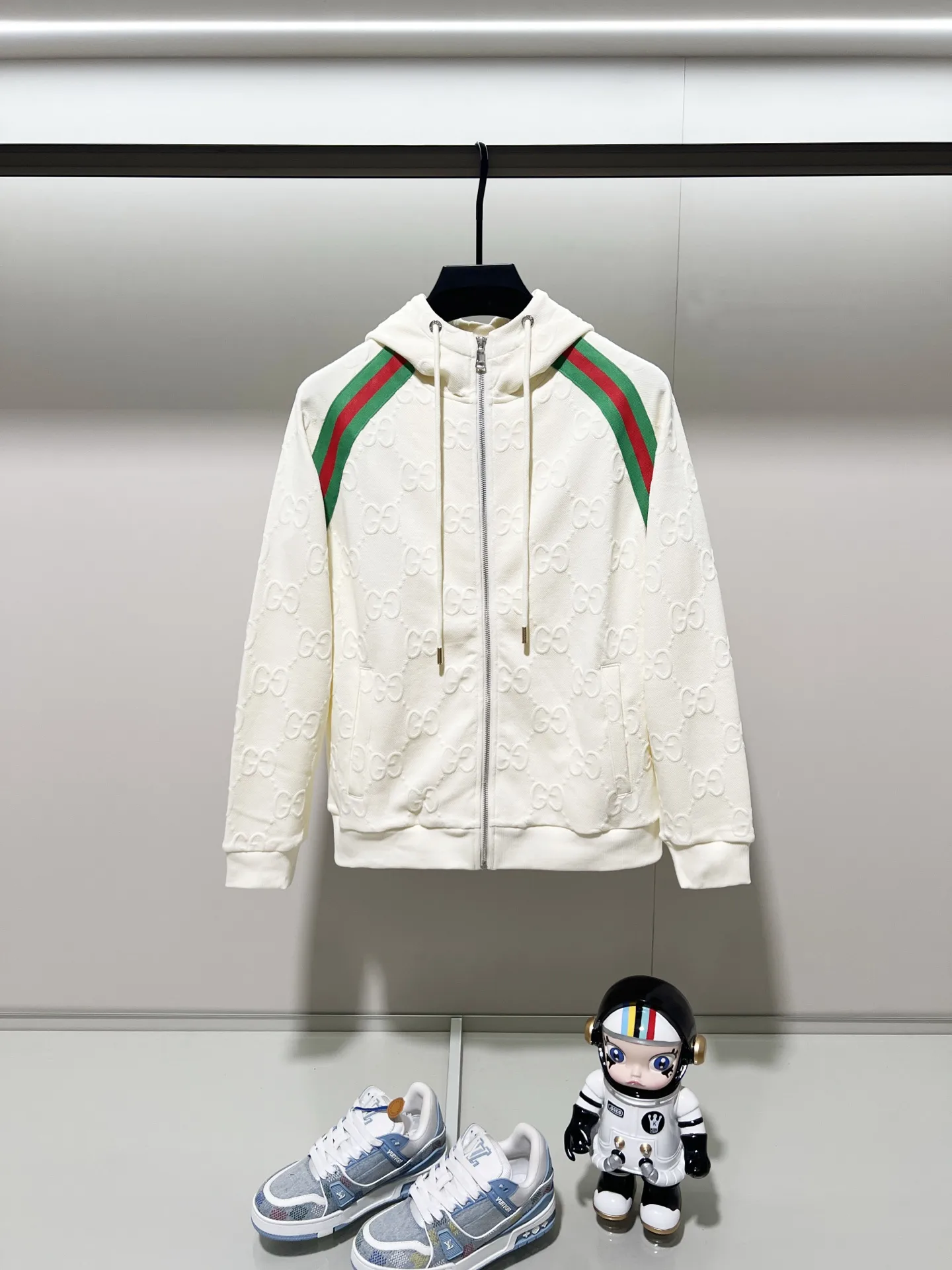GG Monogram Web-Stripe Zip-Up Hoodie D20020071