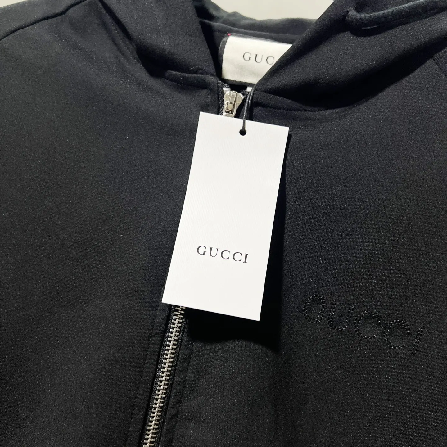 Logo-Embroidered Webbing Trim Zip-Up Hoodie D20020074 — view 5