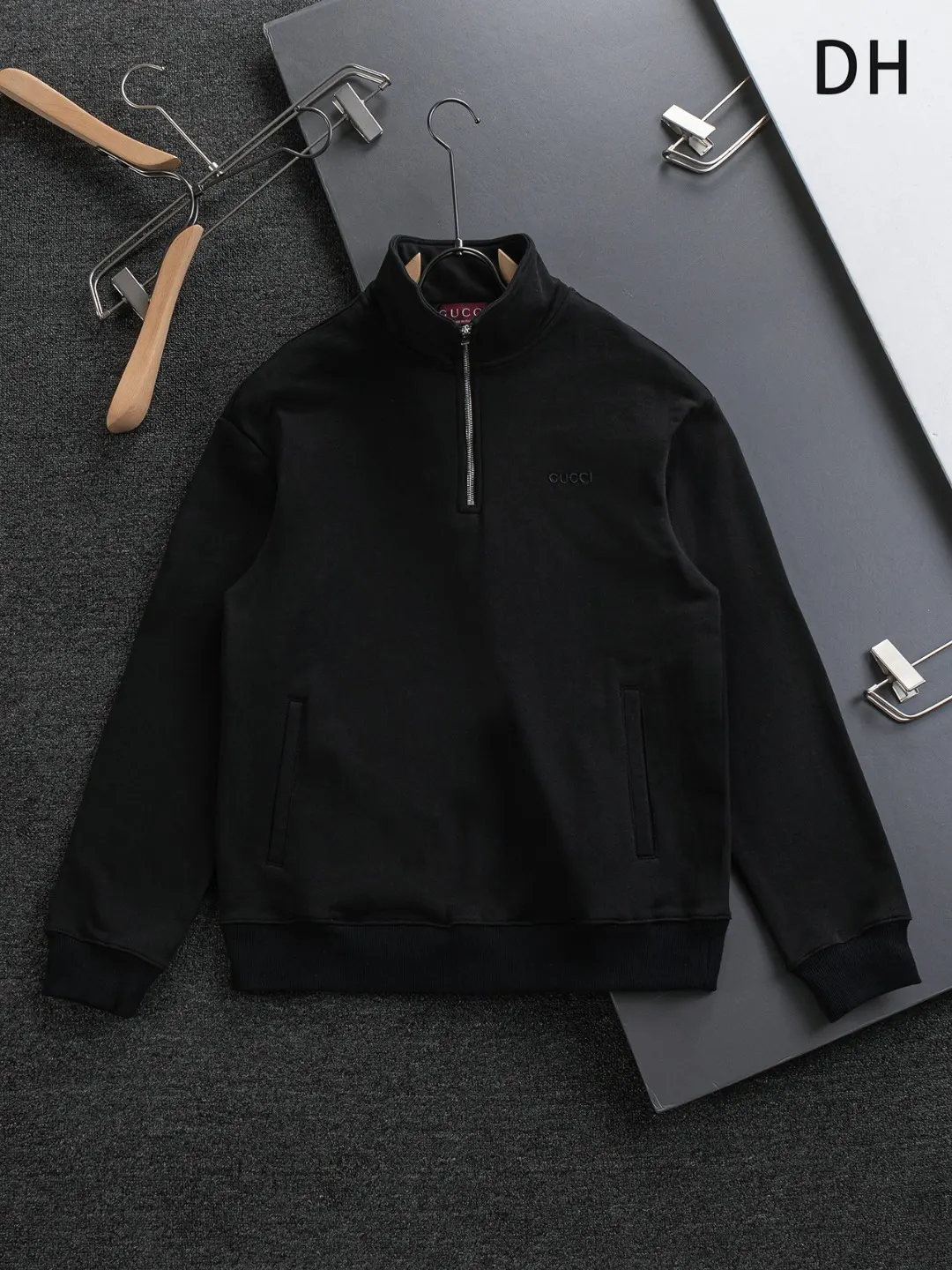 Logo-Embroidered Half-Zip Cotton Sweatshirt D20022829