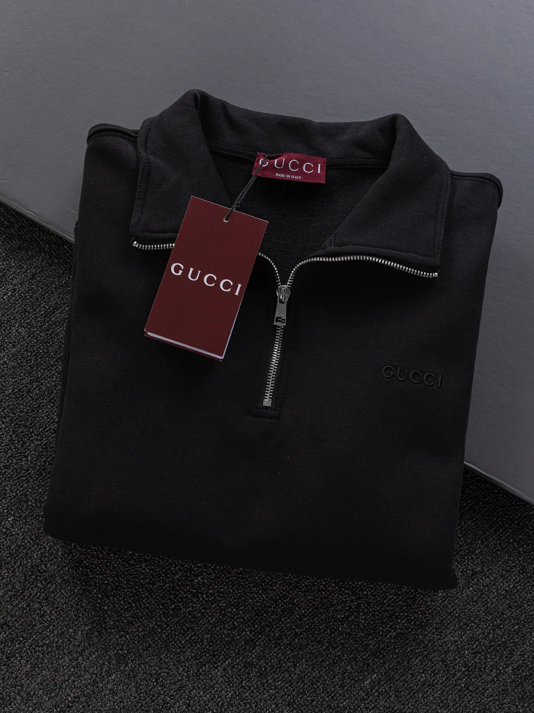 Logo-Embroidered Half-Zip Cotton Sweatshirt D20022829 — view 5