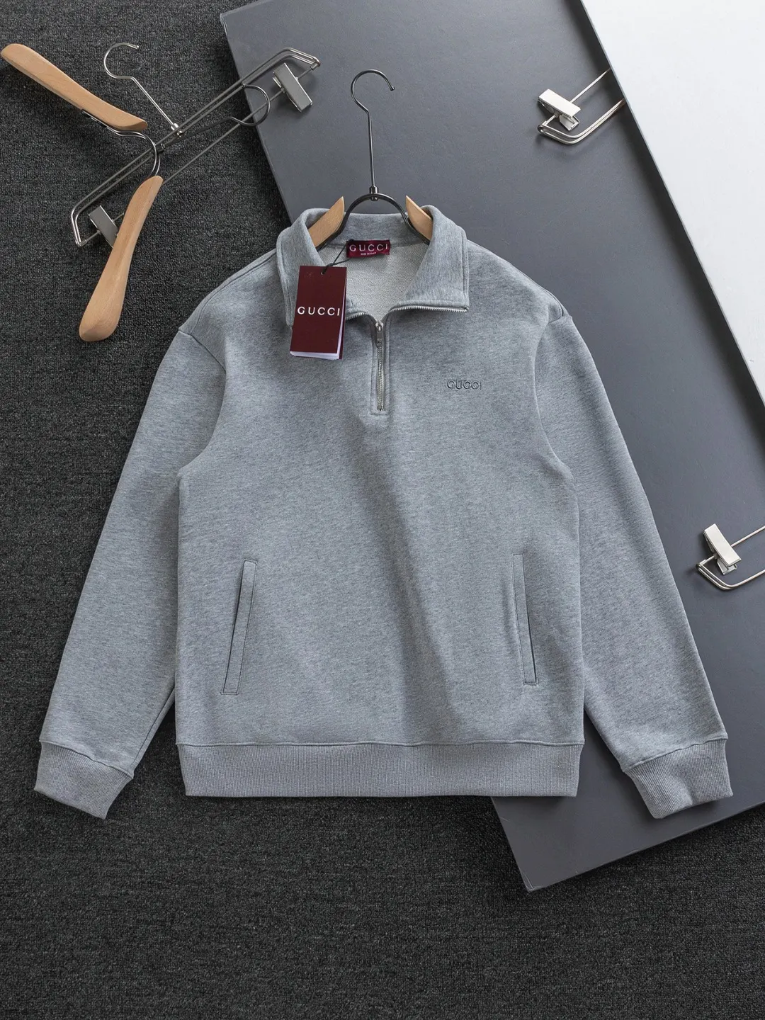 Logo-Embroidered Quarter-Zip Sweatshirt D20022831 — view 2