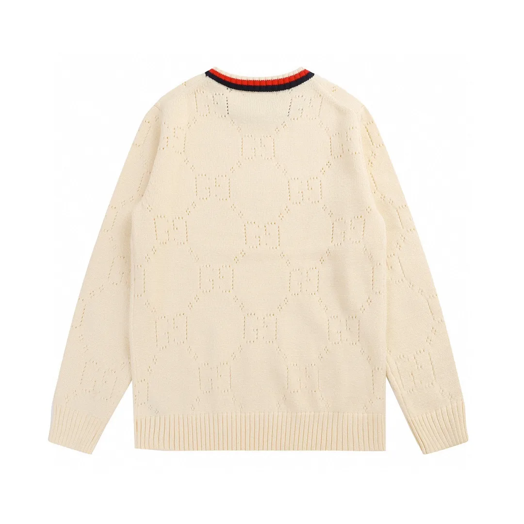 GG Perforated Knit Crew-Neck Sweater D20022068 — view 2