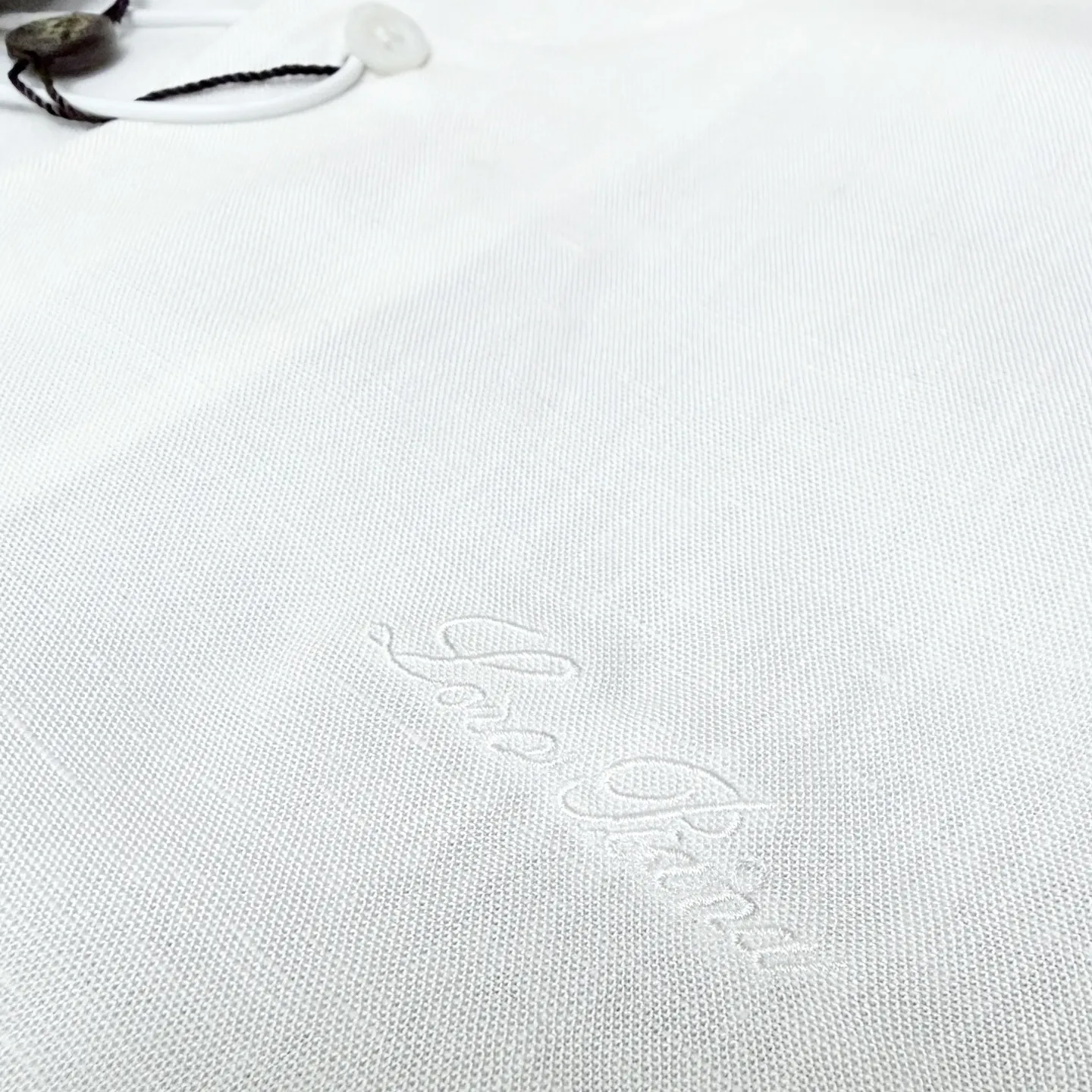 Embroidered Logo Long-Sleeve Linen Shirt D20021355 — view 7