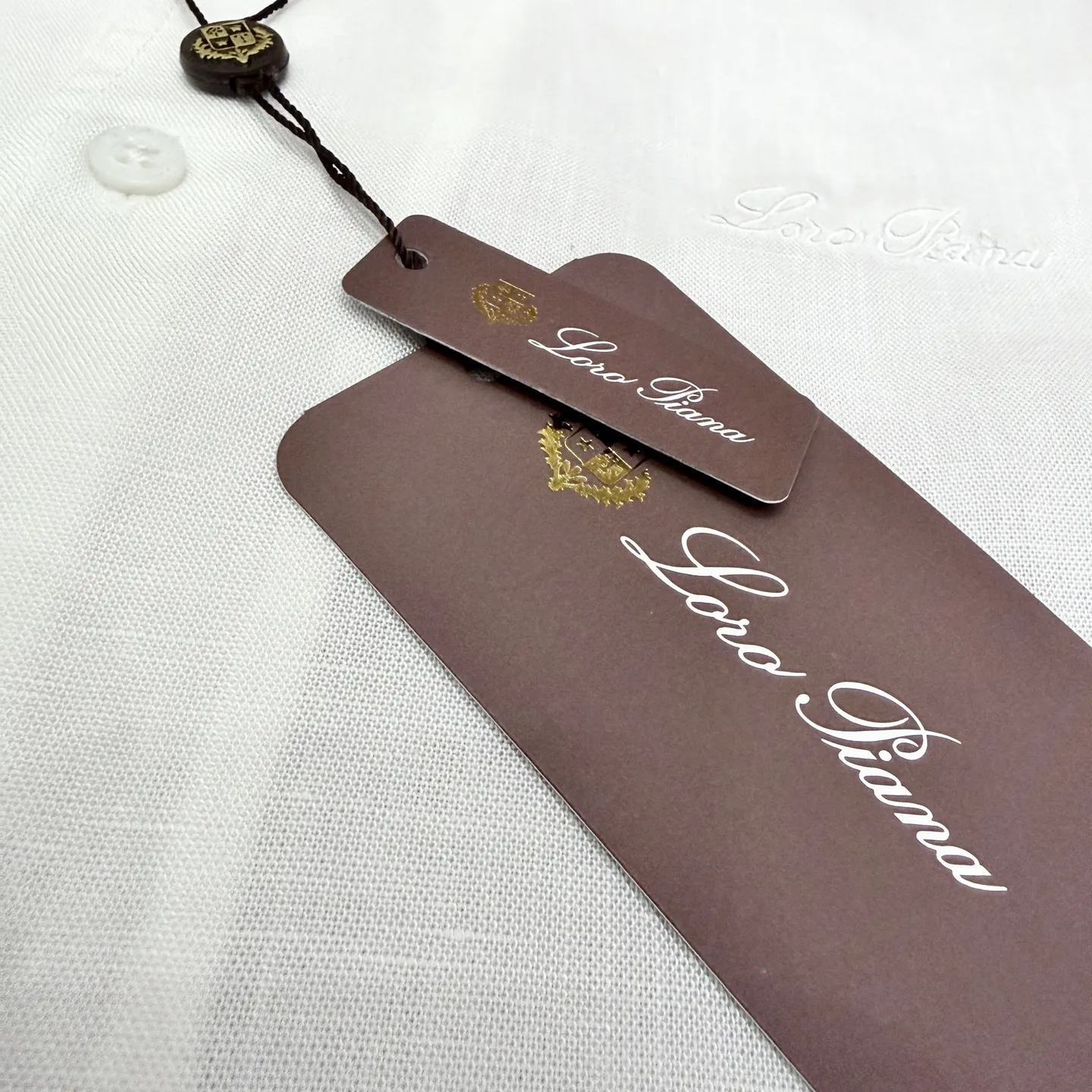 Embroidered Logo Long-Sleeve Linen Shirt D20021355 — view 8