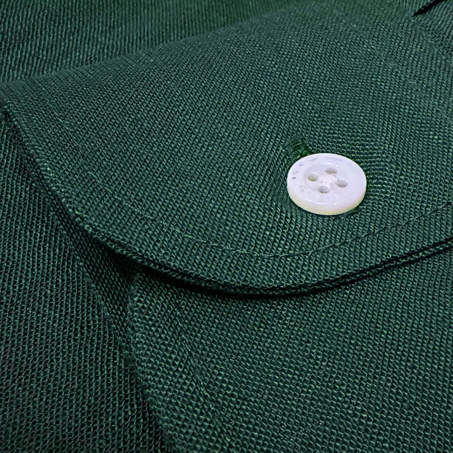 Embroidered Logo Long-Sleeve Linen Shirt D20021354 — view 6