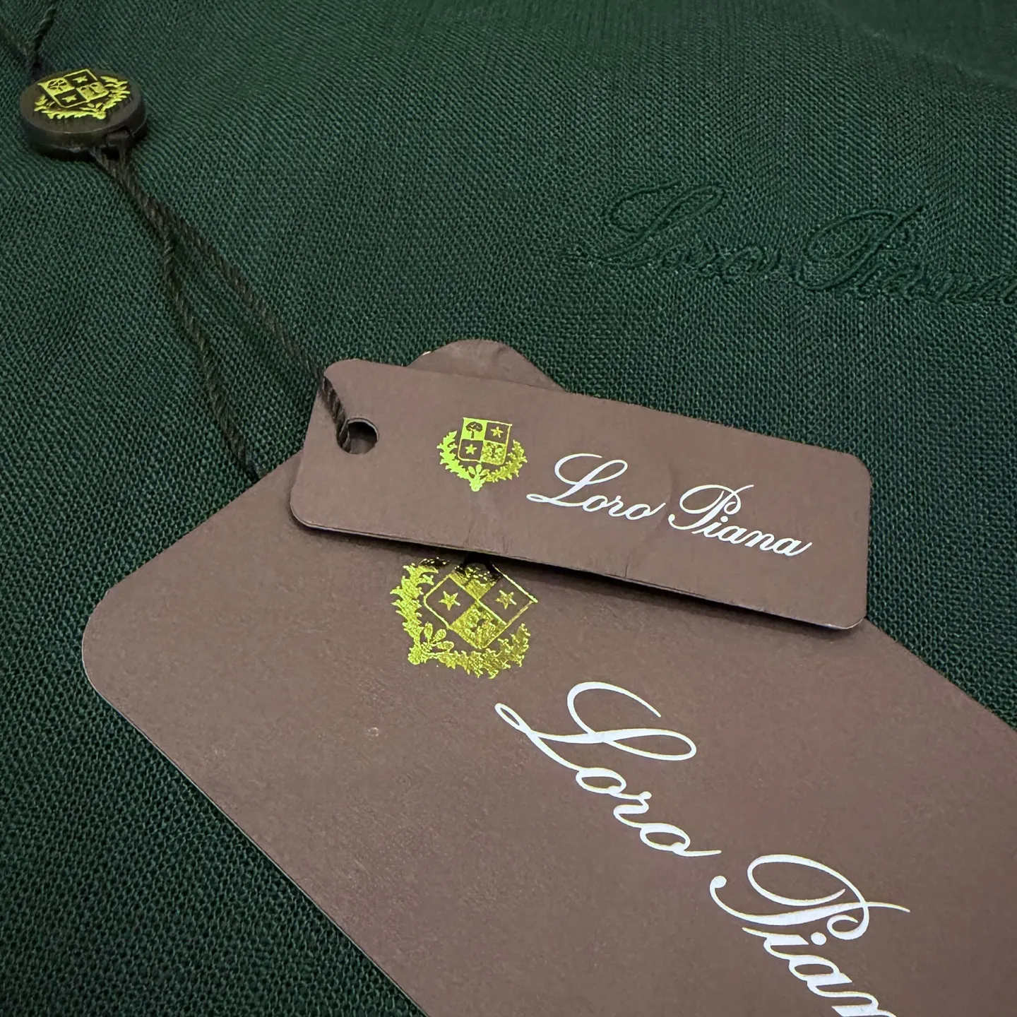 Embroidered Logo Long-Sleeve Linen Shirt D20021354 — view 8