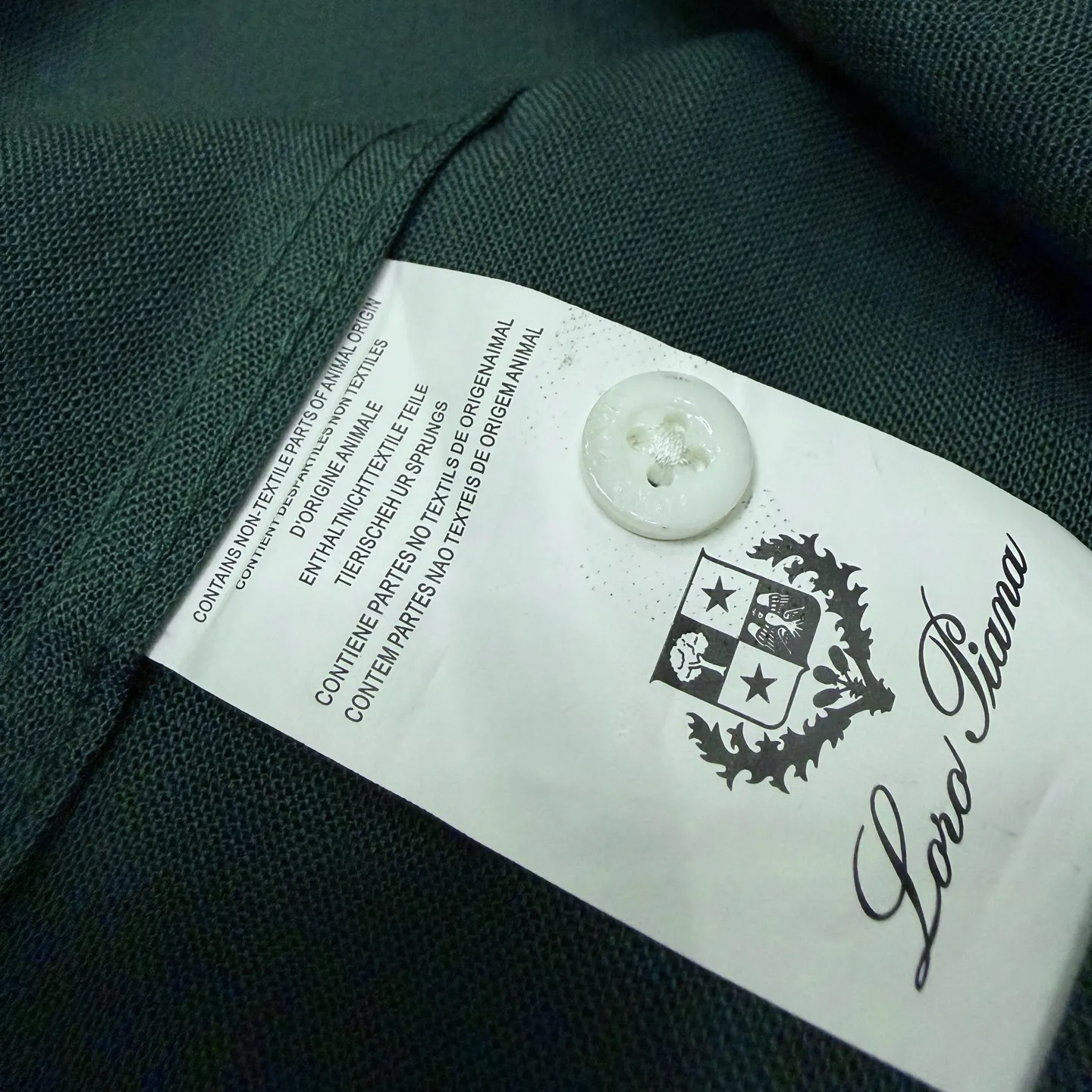 Embroidered Logo Long-Sleeve Linen Shirt D20021354 — view 9