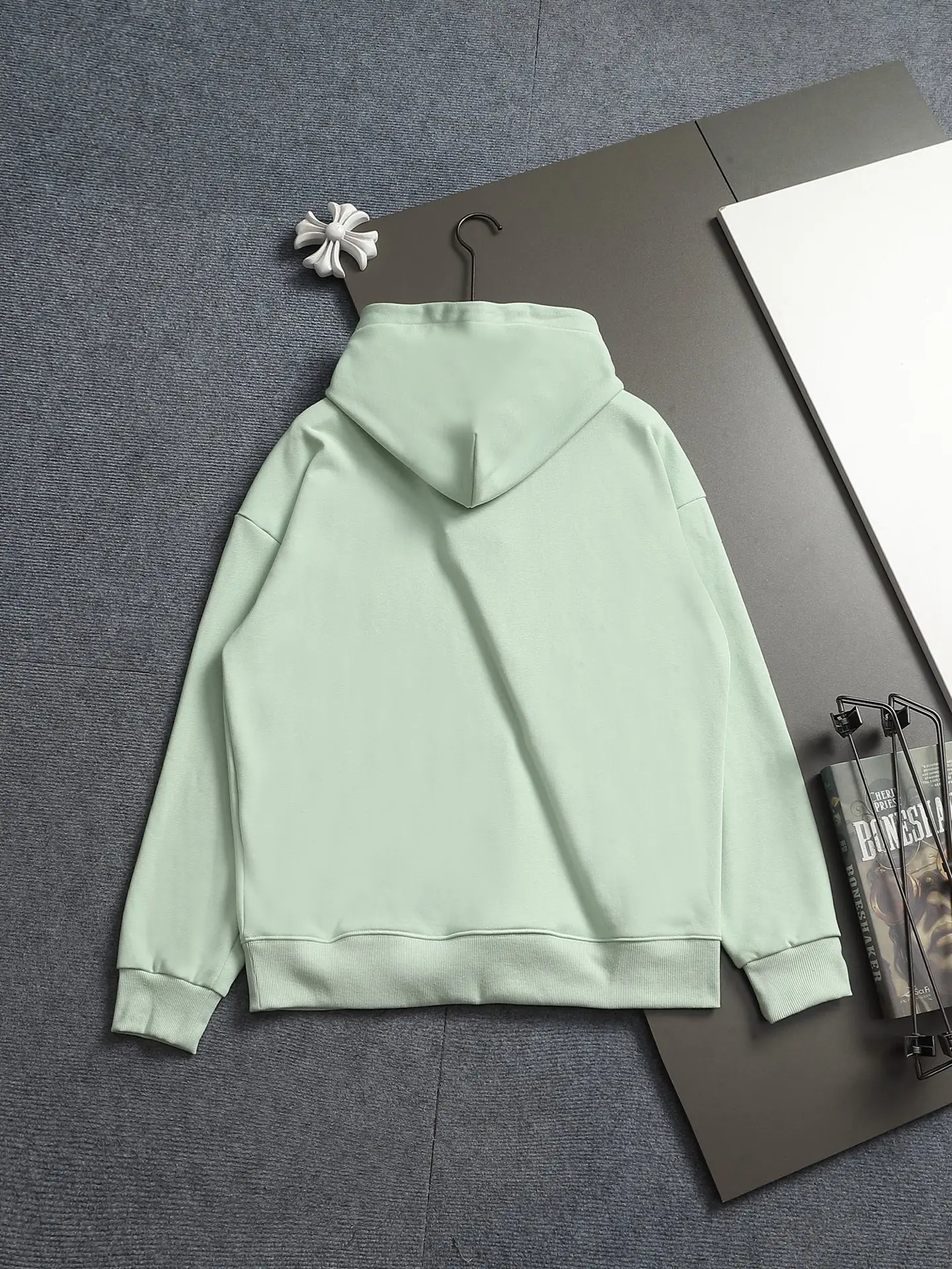 Embossed Logo Cotton-Blend Hoodie D20022011 — view 12