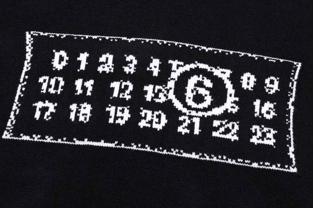 MM6 Maison Margiela Logo Jacquard Crew-Neck Sweater D20022065 — view 9