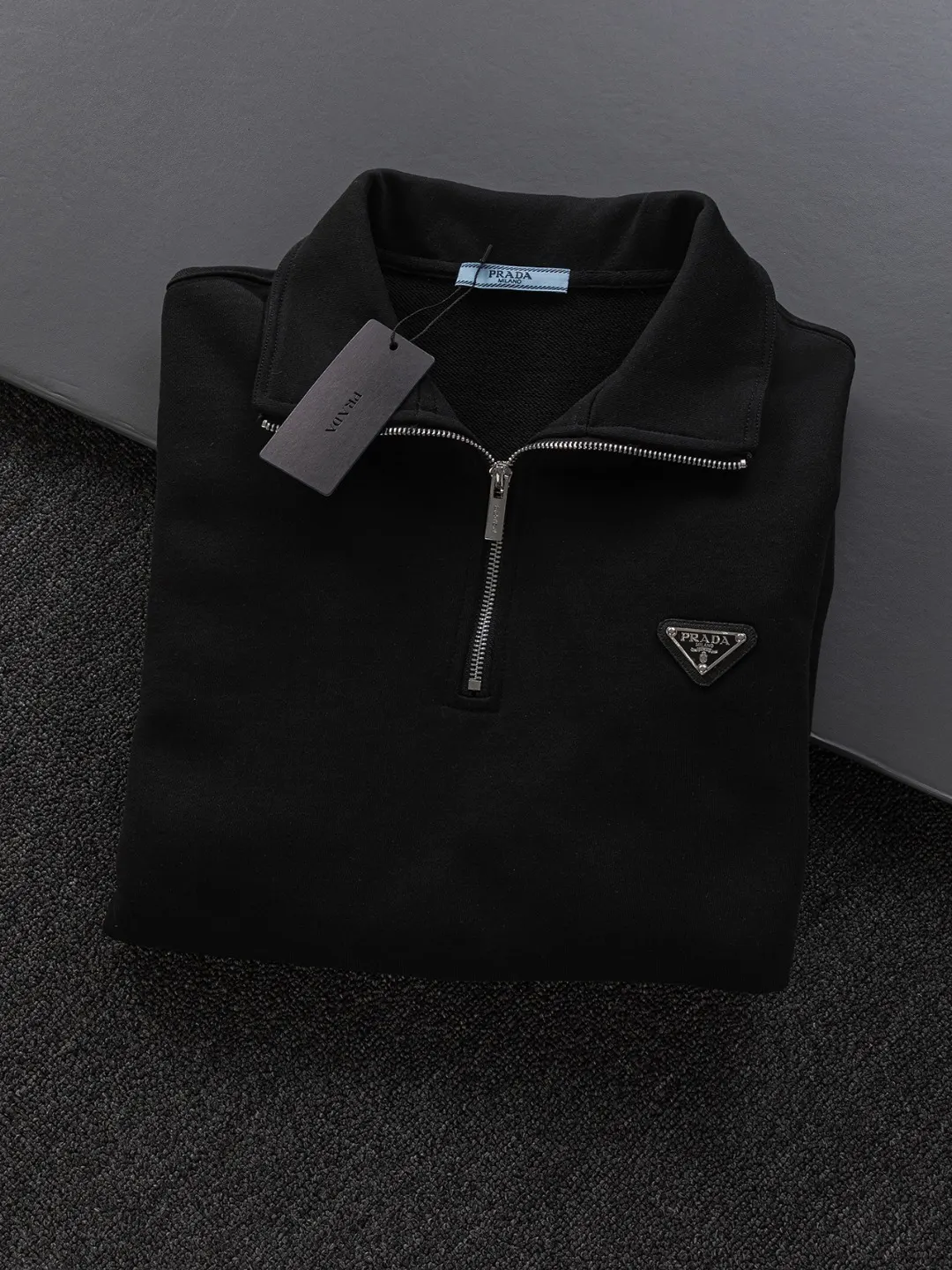 Triangle Logo Half-Zip Sweatshirt D20022827 — view 3