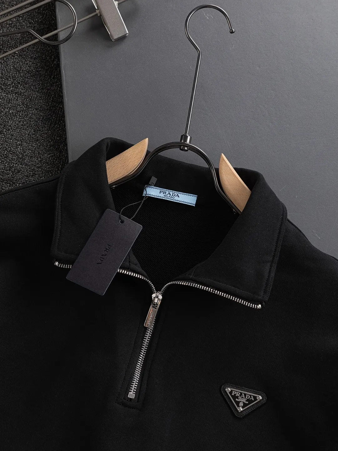 Triangle Logo Half-Zip Sweatshirt D20022827 — view 5
