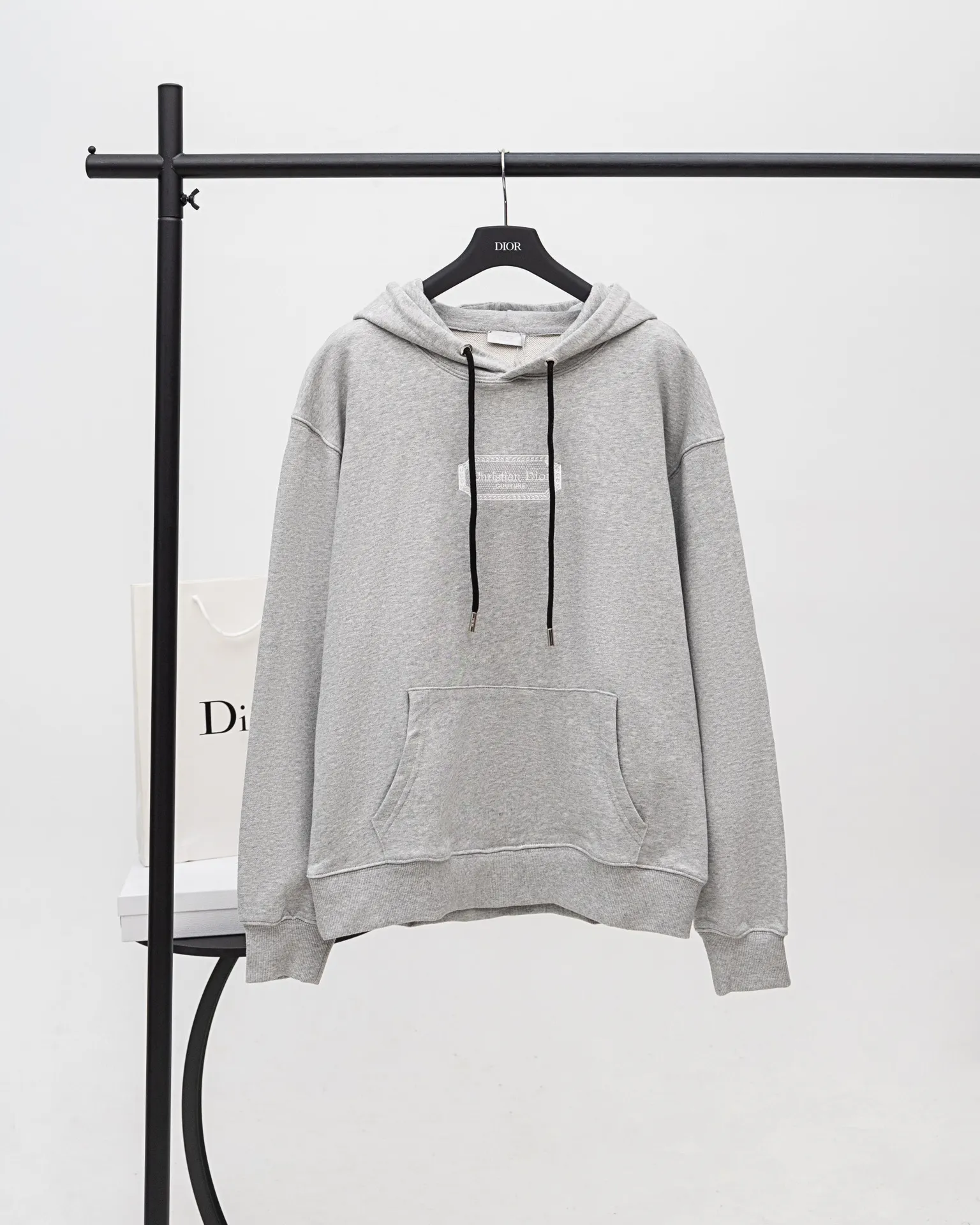 Logo Embroidery Cotton-Terry Hoodie D20019876