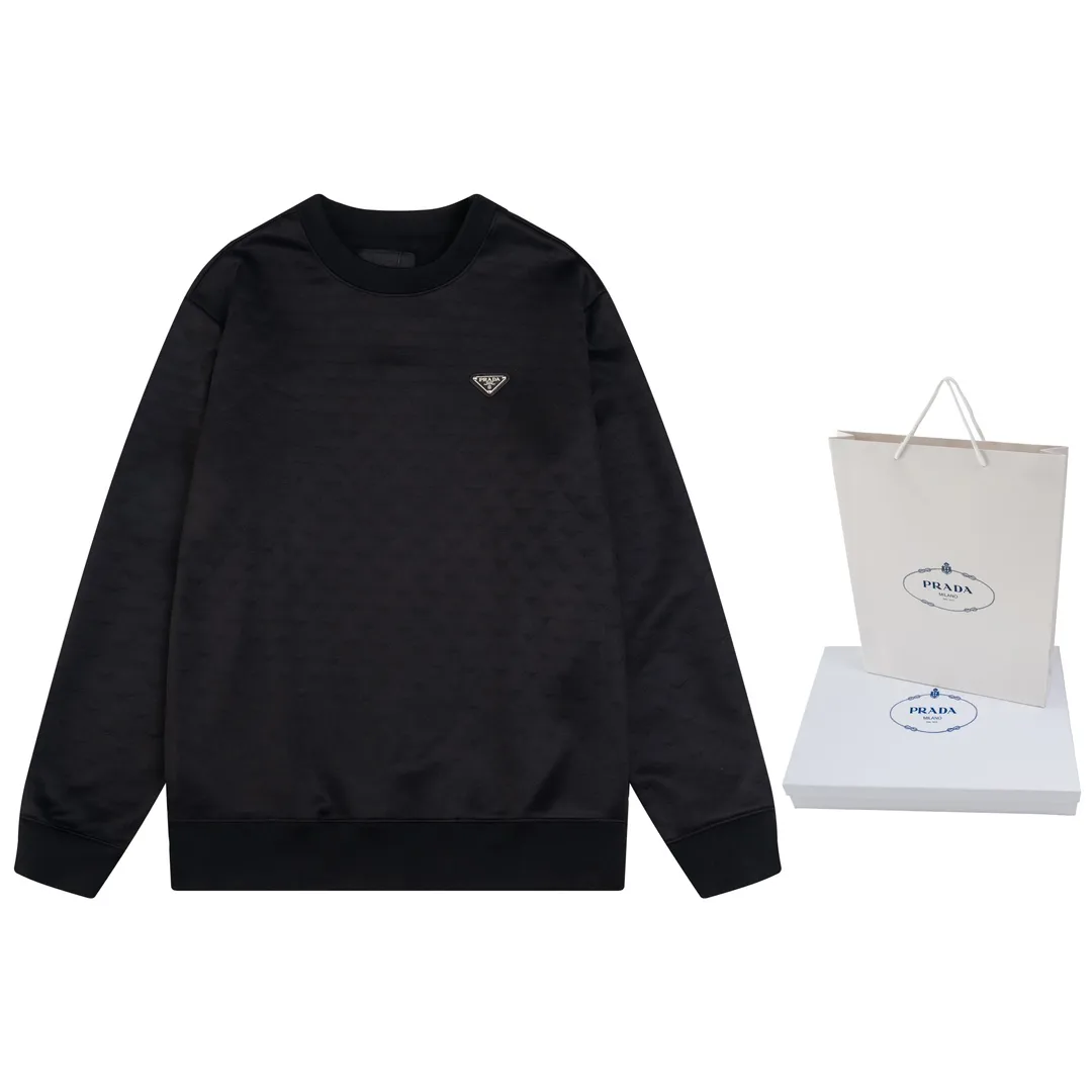 Triangle Jacquard Crew-Neck Sweatshirt D20019897