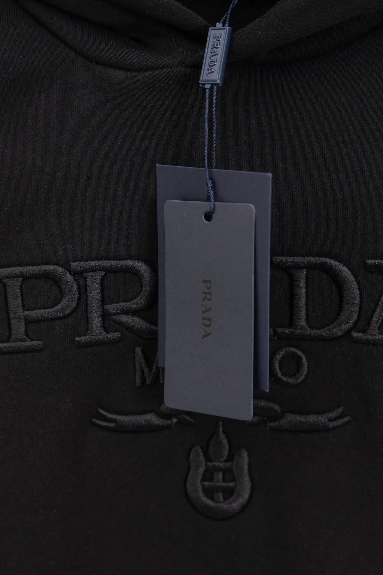 Logo-Embroidered Cotton-Terry Hoodie D20019898 — view 4